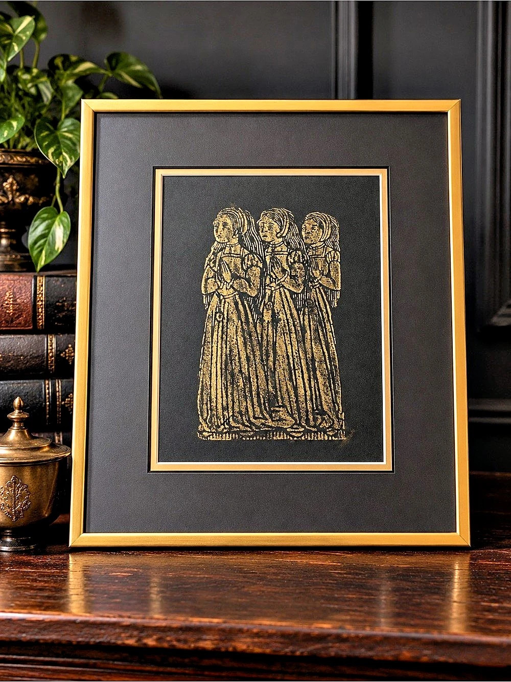 ✨Vintage✨ | 1977 Tudor Brass Rubbing Print | Frame of Mind | Verney Daughters